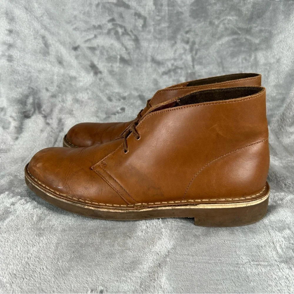 Clarks‎ Collection Bushacre Desert Boots Mens Size 8.5 Brown Leather Lace Up